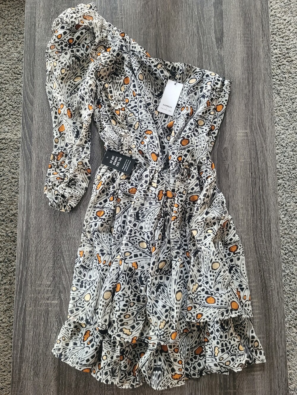 NWT Express X Rachel Zoe One Shoulder Mini Dress